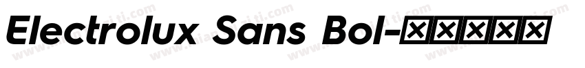 Electrolux Sans Bol字体转换